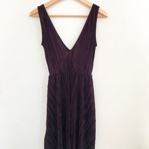 Deep Purple V-Neck Dress